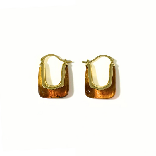 Amber Resin Studs