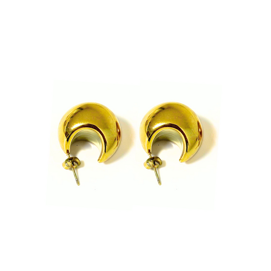 Gold C- Shape Studs