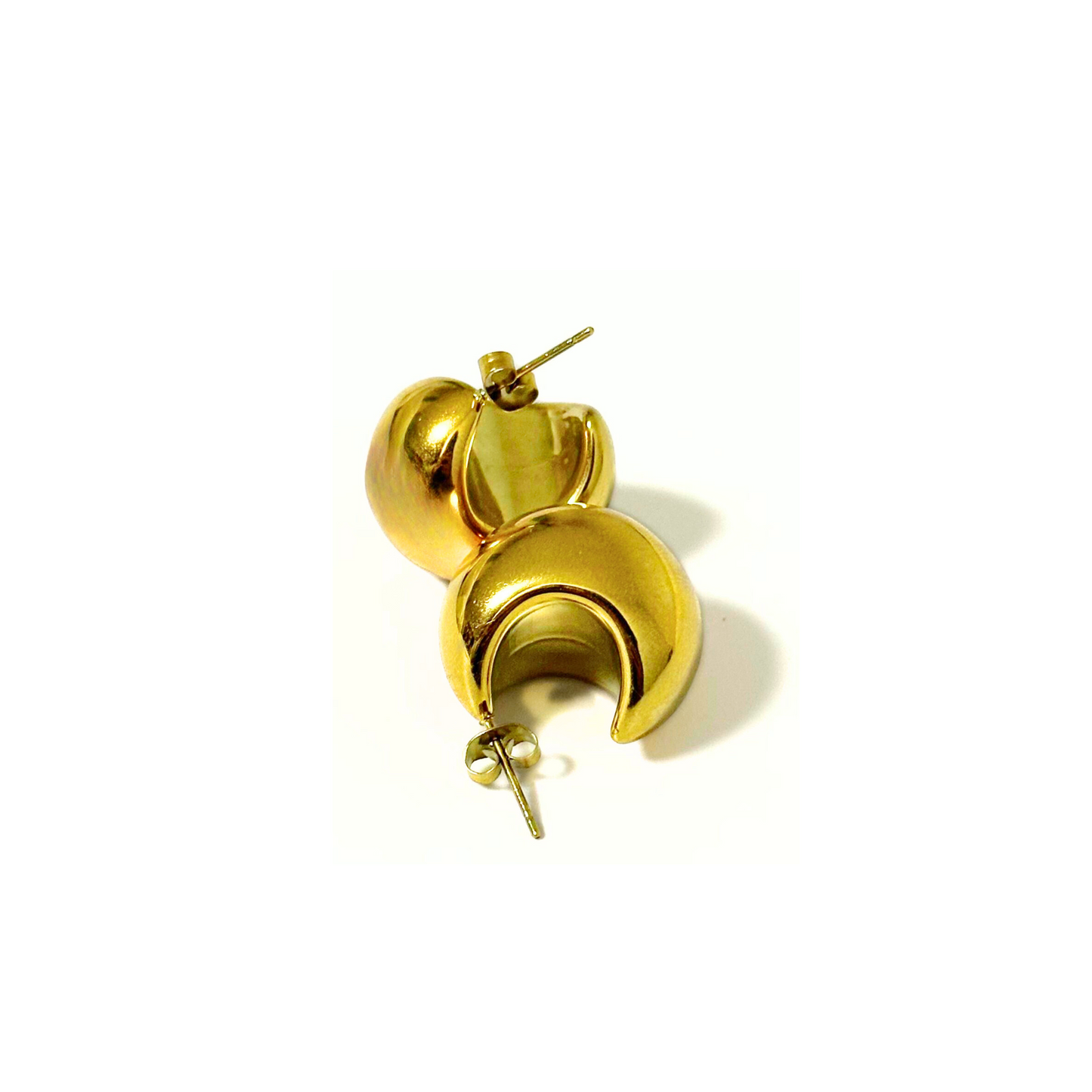 Gold C- Shape Studs