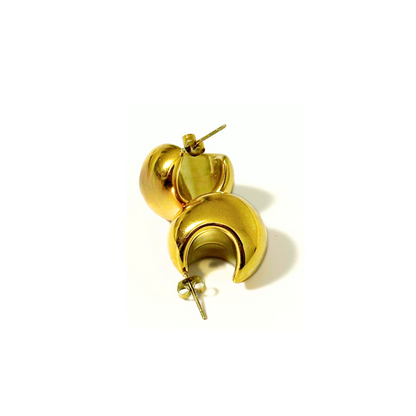 Gold C- Shape Studs
