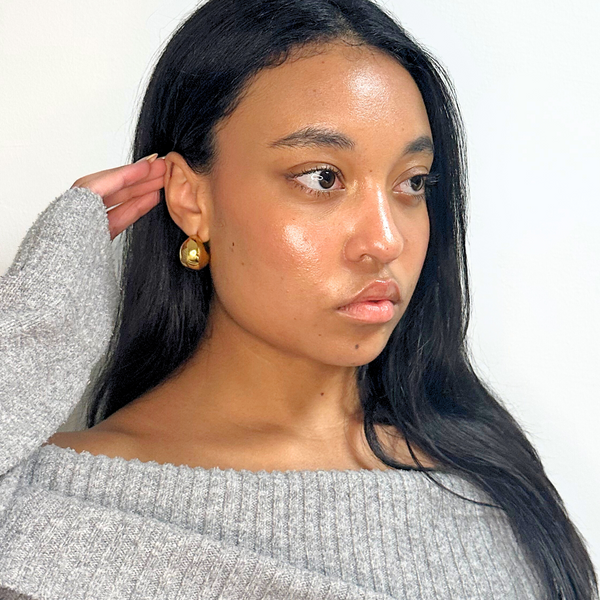 Gold C- Shape Studs
