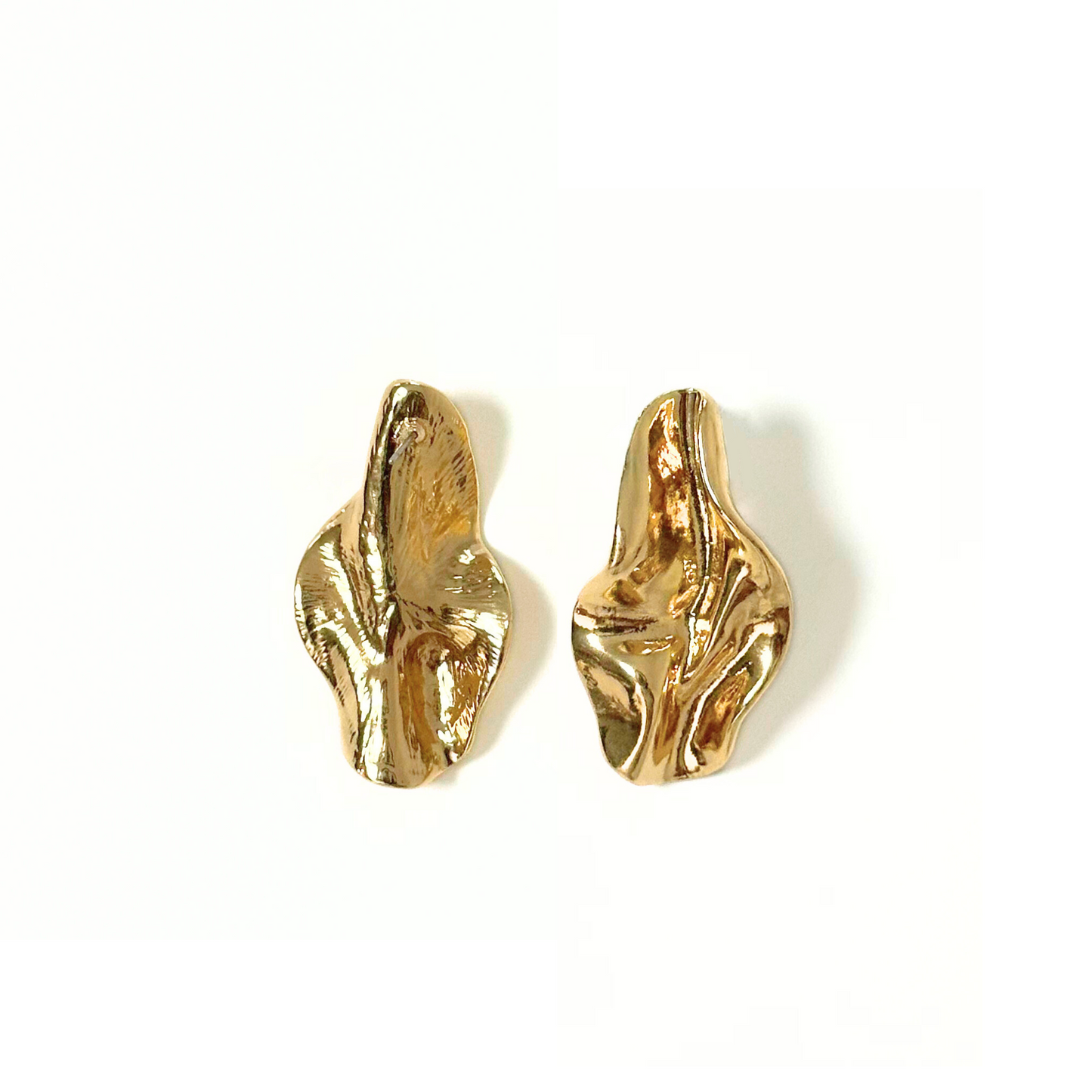 Gold Liquid Drop Studs