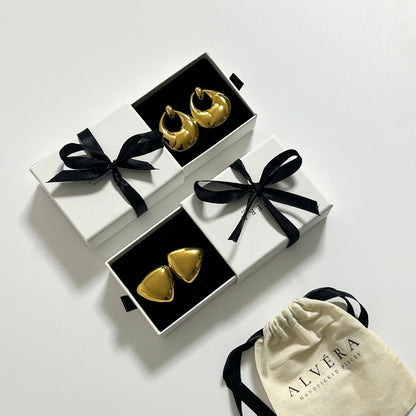 Gold Triangle Studs