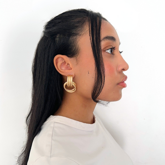 Gold Statement Studs
