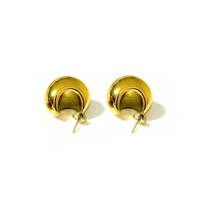Gold C- Shape Studs