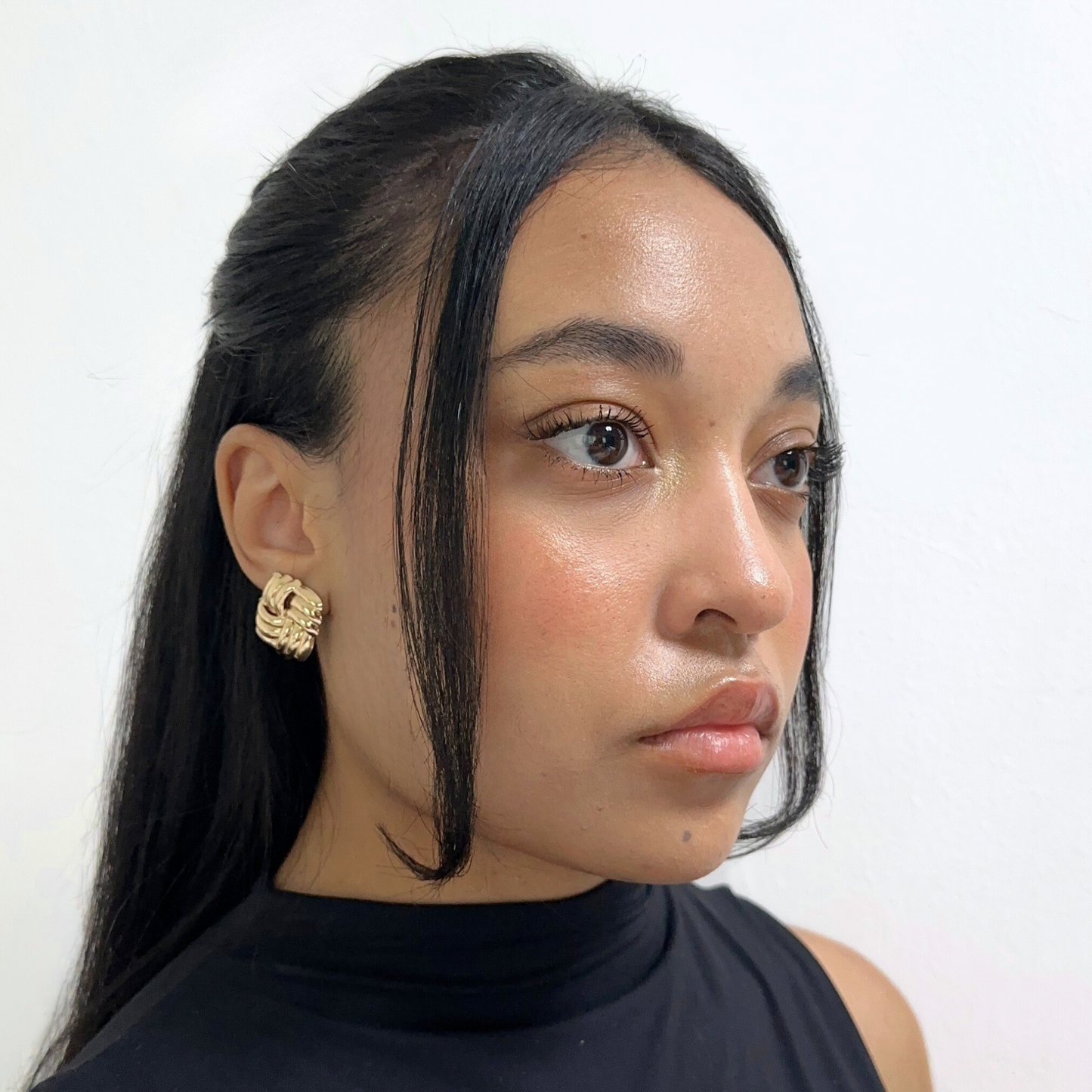 Gold Square Studs