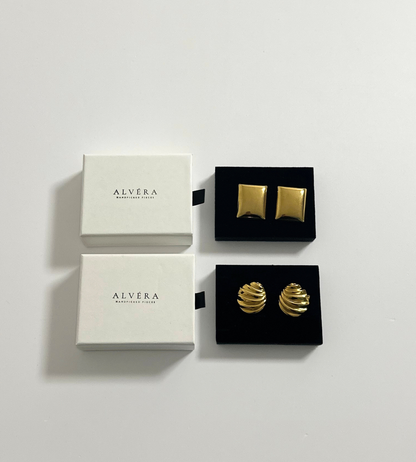 Gold Rectangle Studs