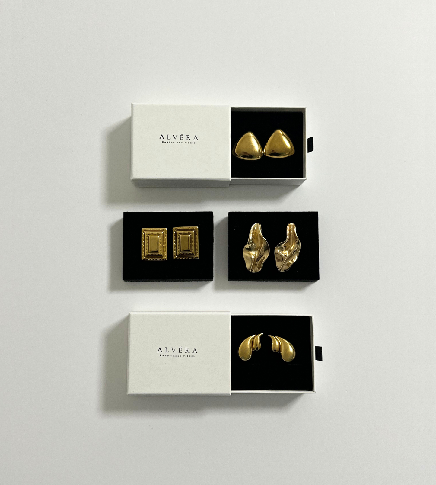 Gold Liquid Drop Studs