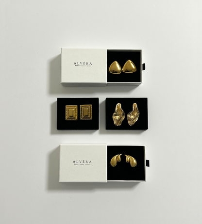Gold Liquid Drop Studs