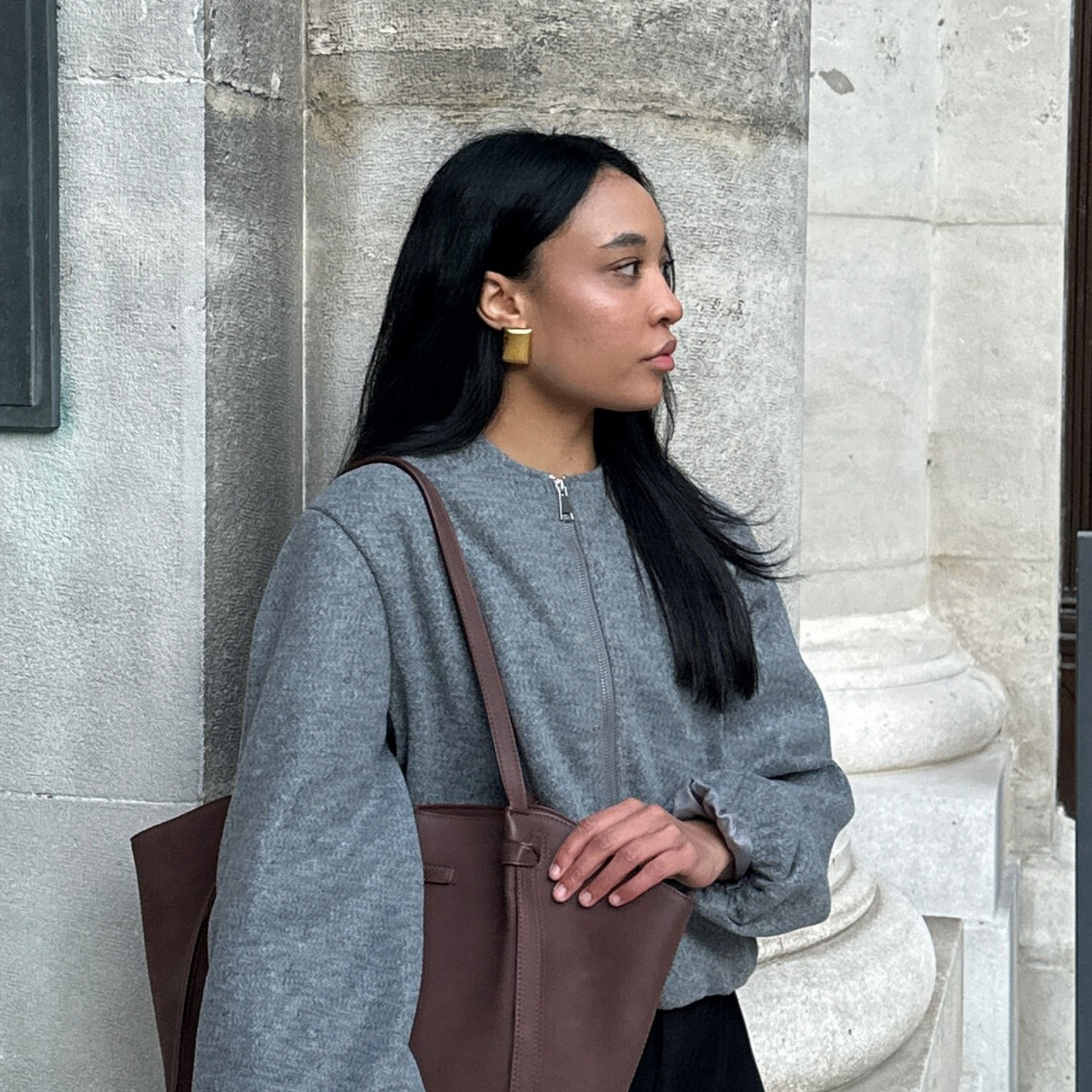Gold Rectangle Studs